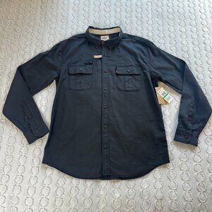 Levi's Casual Long Sleeve Button Down Shirt Men's L Utility Work Grey Stretch